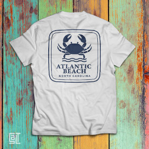 Camiseta Caranguejo Azul da Praia Atlântica Carolina do Nor