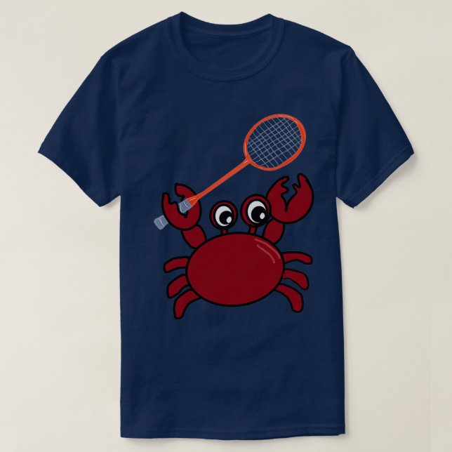 Camiseta Caranguejo Badminton Kawaiii T (Frente do Design)