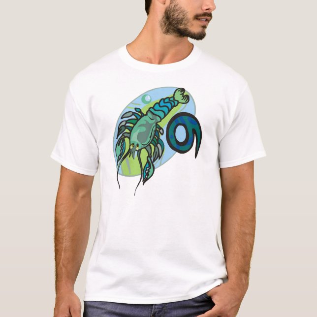 Camiseta Caranguejo Cancer estilo 1970s com Símbolo (Frente)