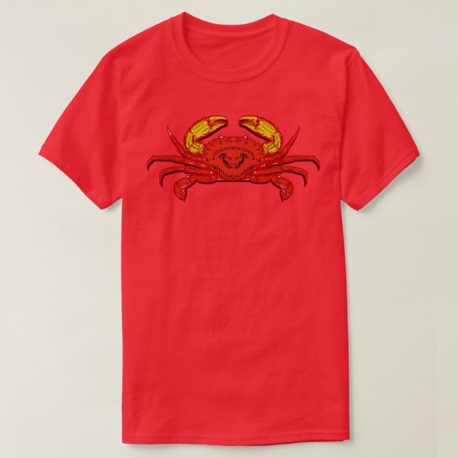 Camiseta Caranguejo de frutos do mar (Frente do Design)