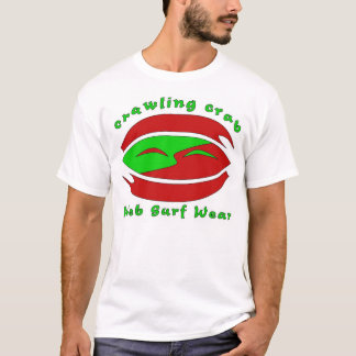 Camiseta Caranguejo de rastejamento vermelho e verde