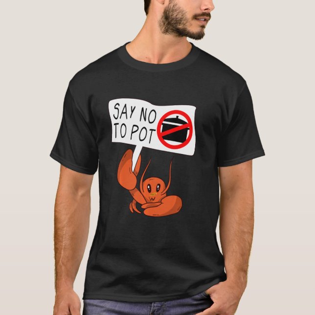 Camiseta Caranguejo De Vegan Cujo Pote Diz Não (Frente)