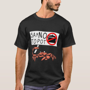 Camiseta Caranguejo Dizendo Não À Lagosta Pote