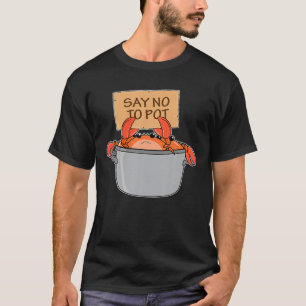 Camiseta Caranguejo Engraçado Cozinhar de marisco Pote