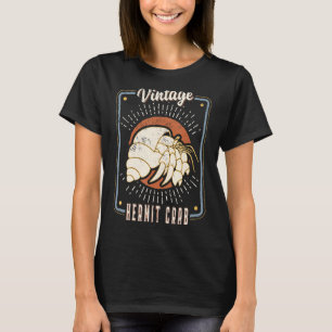 Camiseta Caranguejo-Ermitão Vintage Retro Clássico Amor Ani