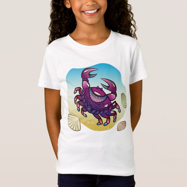 Camiseta Caranguejo feroz com Design de Gráfico de Garras (Frente)