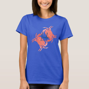 Camiseta Caranguejo Oceano Praia Criatura Marinha