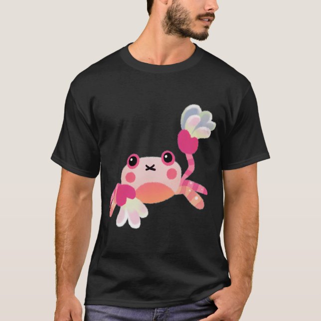 Camiseta caranguejo pom pom (Frente)