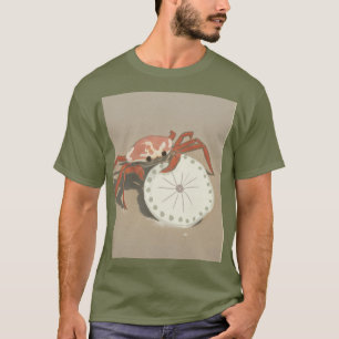 Camiseta caranguejo-praia e dólar-areia
