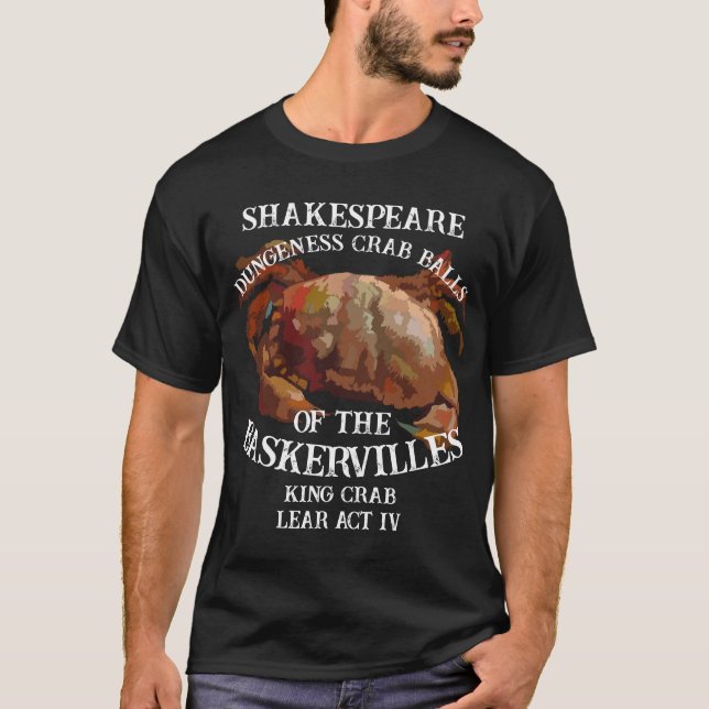 Camiseta Caranguejo Rei Shakespeare Lear Bolas de Caranguej (Frente)