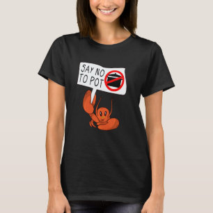 Camiseta Caranguejo Vegano Fofo Dizendo Diga Não Ao Lagosti