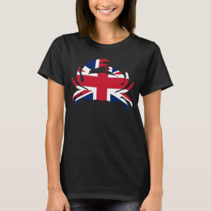 Camiseta Caranguejo vintage Reino Unido Bandeira do Reino U