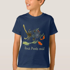 Camiseta Caranguejos de Piscina de Rocha Diversão à Beira-M