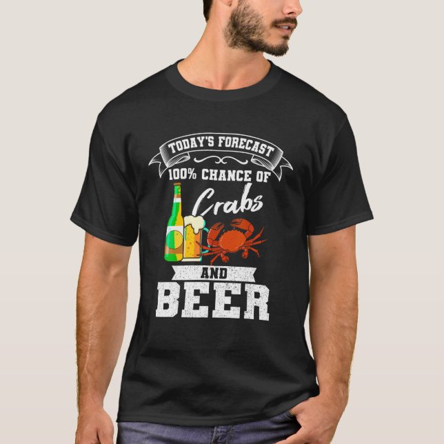 Camiseta Caranguejos e Cerveja Chesapeake Blue Crab Shirt (Frente)