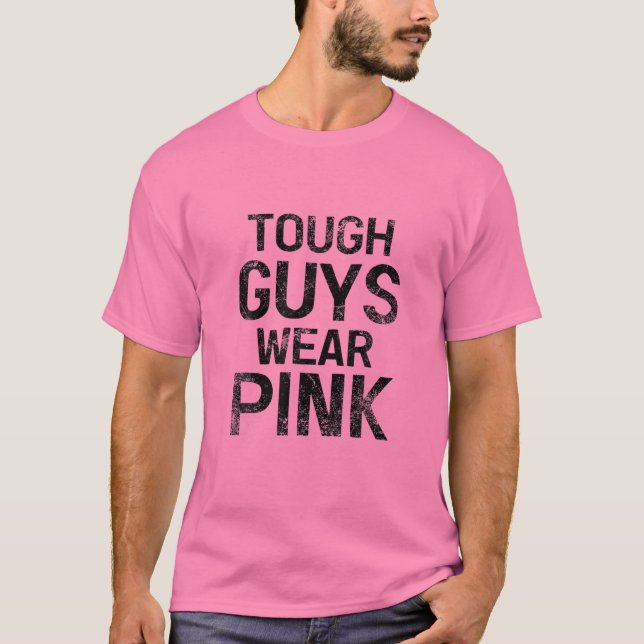 Camiseta Caras Duras Vestem Rosa (Frente)