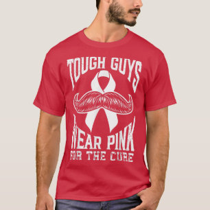Camiseta Caras Duras Vestem Rosa Para A Cura, Homens Que Cr