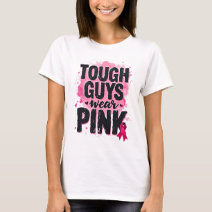 Camiseta Caras resistentes Vestem cor-de-rosa consciência s