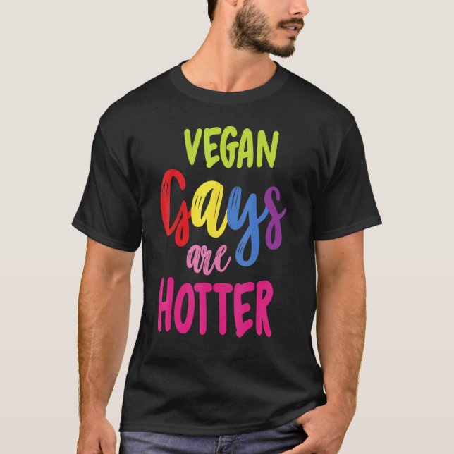 Camiseta Caras Vegan são vegetarianas mais quentes (Frente)