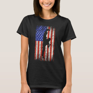 Camiseta Caratê Clássico Bandeira Americana dos EUA Artes M