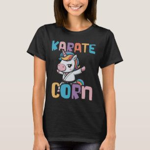 Camiseta Caratê Colorido Unicórnio Em Ação Com Arco-Íris