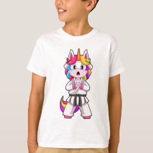 Camiseta Caratê de Unicórnio Artes marciais