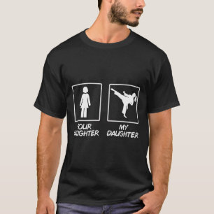 Camiseta Caratê engraçado Mãe Artes Marciais Filha Cinturão