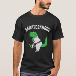 Camiseta Caratê Engraçado T Rex Dinossauro Dino Fofo Artes 