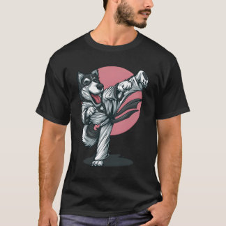 Camiseta Caratê Rouco do Alasca Pose Men Women Boy D