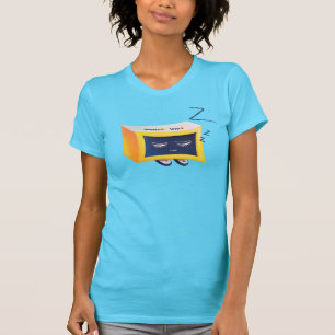 Camiseta Caráter bonito do despertador do sono de Kawaii