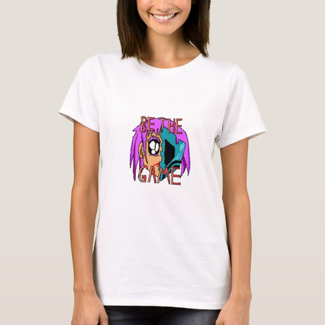 Camiseta Caráter de Arte Pixel | Zoe rebelde de jogos de 8  (Frente)