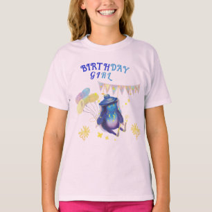 Camiseta Caráter de fada de menina de aniversário