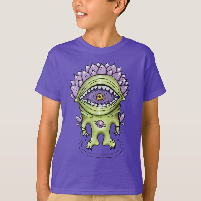 Camiseta Caráter de Planta alienígena - Criatura Estranha d (Frente)