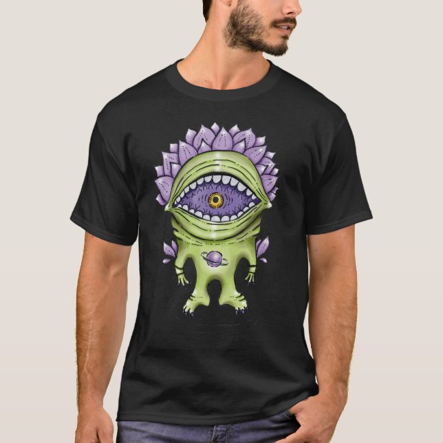 Camiseta Caráter de Planta alienígena - Criatura Estranha d (Frente)