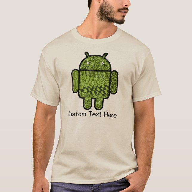 Camiseta Caráter de porta de Paisley para Android™ (Frente)