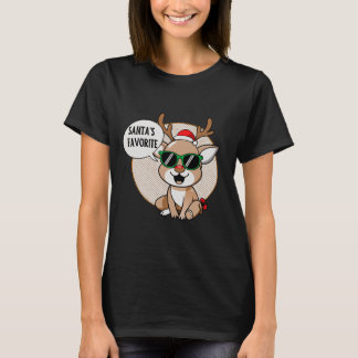 Camiseta Caráter de Reprodução Favorito dos papais noeis"
