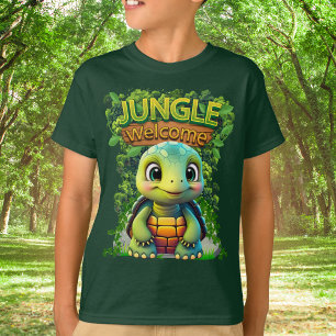Camiseta Caráter 🐢 de tartaruga animal de pele branca