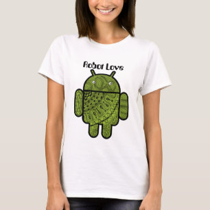 Camiseta Caráter do Doodle de Pancho para o robô de