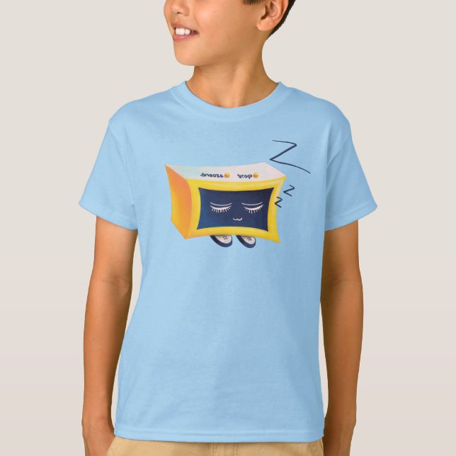 Camiseta Caráter engraçado do despertador do sono bonito de (Frente)