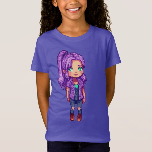 Camiseta Caráter Pixel Art Cabelo Puro (Frente)