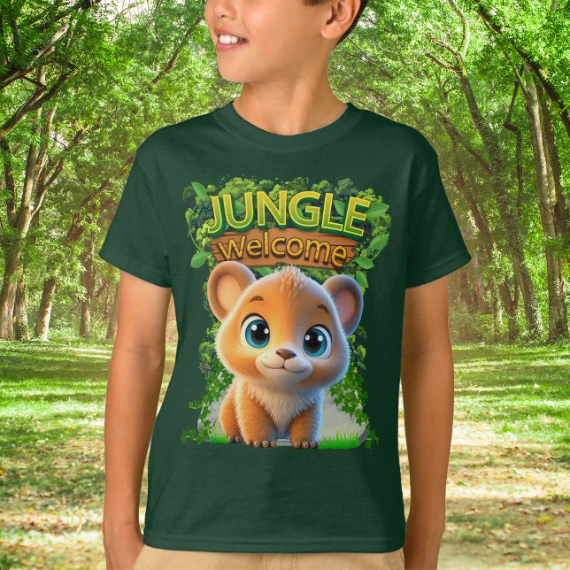 Camiseta Caráter Selvagem Do Urso Cinzento Whimsical 🐻 (Whimsical Grizzly Bear Woodland Wildlife Animal Character T-Shirt Nature-Inspired Tee Green Shirt 🐻)