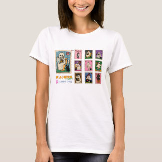 Camiseta Caráter T-Shirt dos Carimbos do Dia das Bruxas