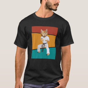 Camiseta Carato de gato realista marcial Vintage