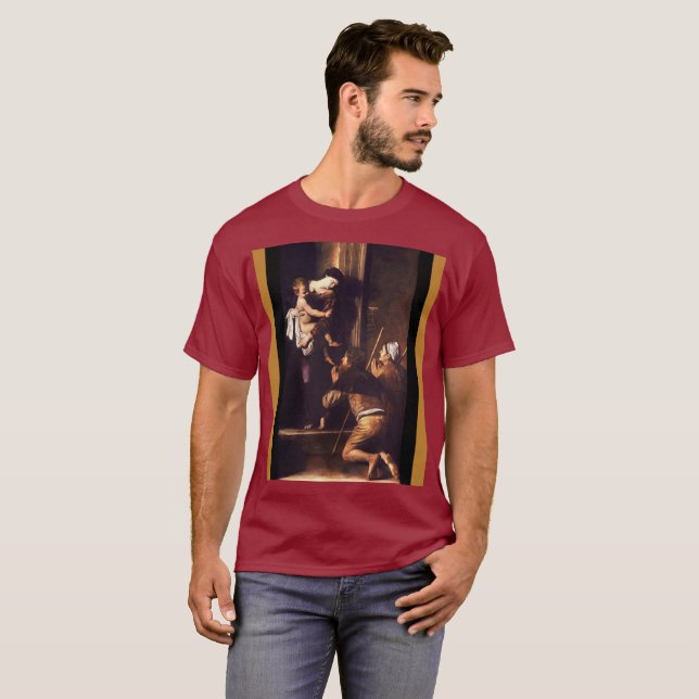 Camiseta Caravaggio 1604-1606 Madonna & Child di Loreto (Frente Completa)