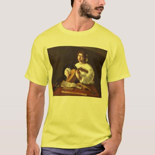 Camiseta Caravaggio - jogador do alaúde (Frente)
