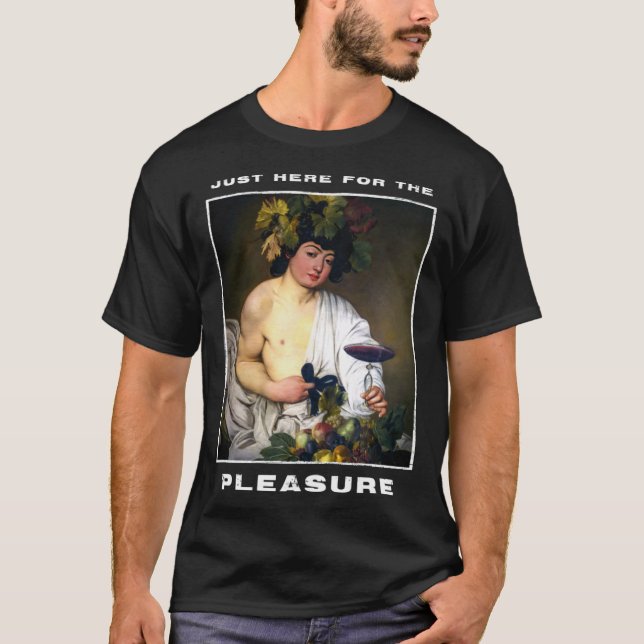 Camiseta Caravaggio Painting Bacchus para um Hedonista (Frente)