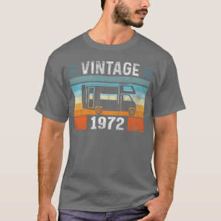 Camiseta Caravan Camping Vintage 1972 Birthday Caravan gift