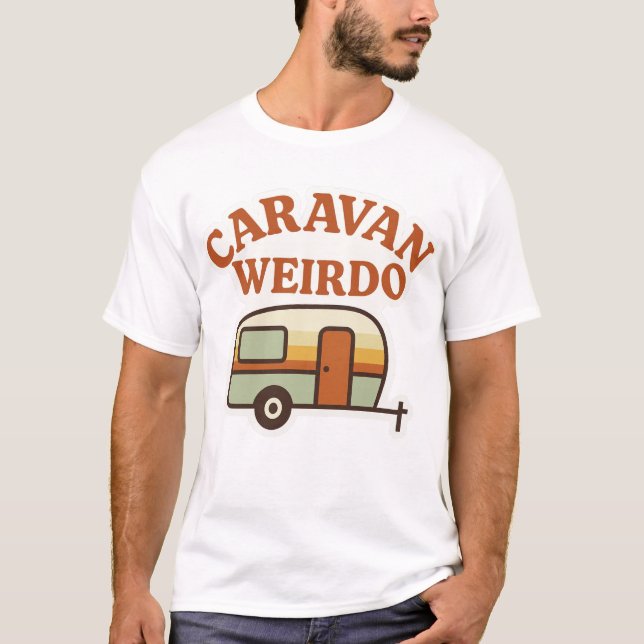 Camiseta Caravan Weirdo Retro Camping Design (Frente)