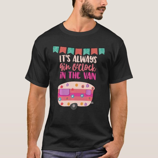 Camiseta Caravana E Gin Happy Camper Life (Frente)