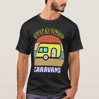 Camiseta Caravanas Estáticas. Presentes para acampamento no