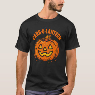 Camiseta Carb-O-Lantern Abóbora Engraçada Fantasia Preguiço